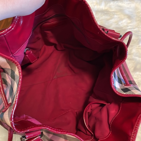 Burberry Raspberry Gradient Supernova Check Bilmore Tote LIMITED EDITION - Picture 12 of 15